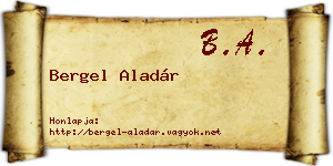 Bergel Aladár névjegykártya